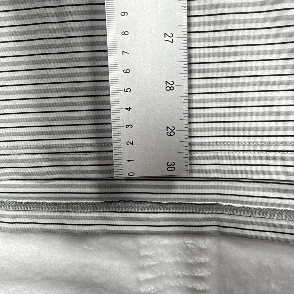 RLX Ralph Lauren Mens Large Short Sleeve Striped Golf Polo Shirt White Stretch - Picture 10 of 11